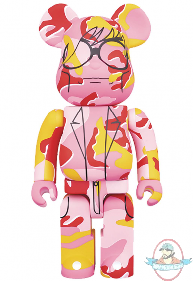 Andy Warhol Bearbrick 1000% Camo Version by Medicom