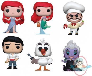 POP! Disney The Little Mermaid Set of 6 Vinyl Figures Funko
