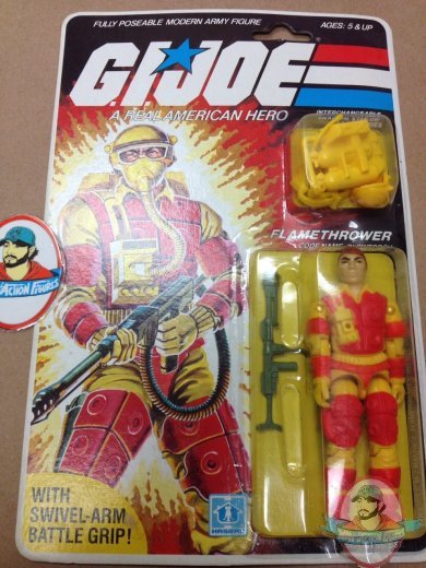 1984 GI G.I. Joe Blowtorch Mint on Card MOC Vintage Peach Filecard 32 