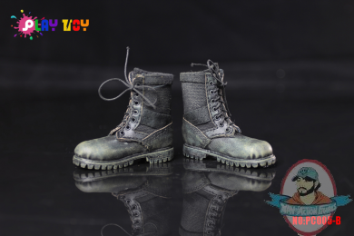 Play Toy 1:6 Accessories Male Combat Boots in Black PT-PC005B