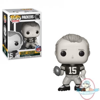 POP! NFL Legends Packers Bart Starr Black White #116 Figure Funko
