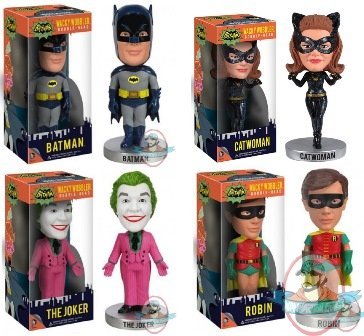 DC Comics: Batman 1966 Wacky Wobbler Set of 4 by Funko