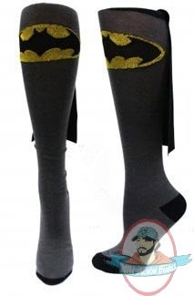 Licensed pair of DC Batman Knee High Cape socks Dark Knight