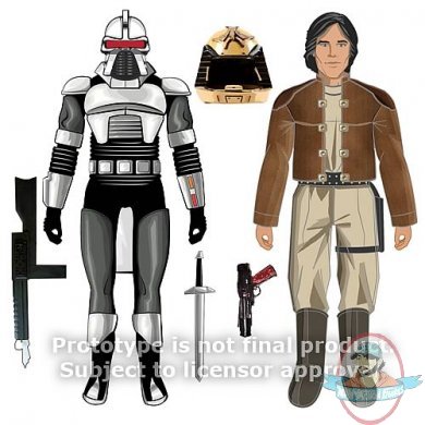 Battlestar Galactica Set of 2  Cylon & Captain Apollo Figures