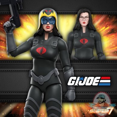 G.i. Joe Ultimates Wave 4 Baroness Black Suit Figure Super 7