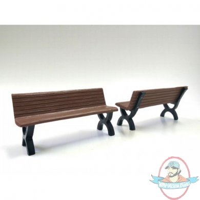1:18 Scale Diorama Accessory Bench (Set of 2) American Diorama 