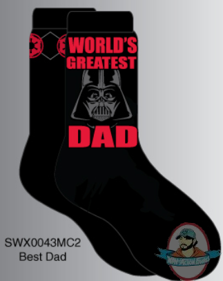Star Wars Mens Crew 2 Pack Best Dad Socks 