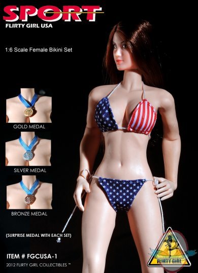 1/6 Scale Female Sport Bikini Clothing Set by Flirty Girl Collectibles