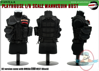1/6 Scale Mannequin Bust Series 001 Omega EOD Vest Set Black 1/6 Scale Mannequin Bust Series 001 Omega EOD Vest Set Black