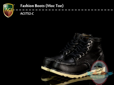 1/6 ACI Toys Fashion Boots Series 5 Moc Toes Black 