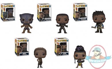 Pop! Marvel Black Panther Set of 5 Vinyl Figures by Funko 
