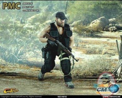 1/6 Figure PMC Beard w/ Black Cargo Pants by CMToys
