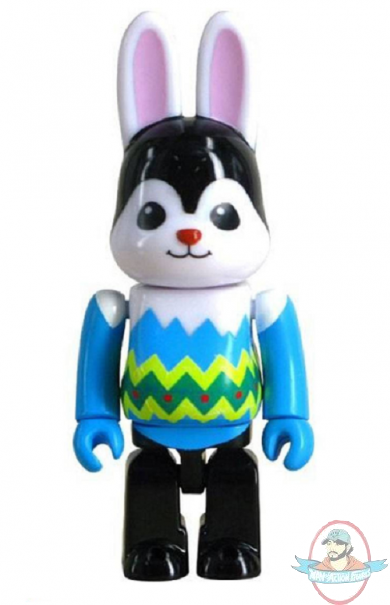 Bearbrick 100% Easter Rabbrick Blue Version by Medicom