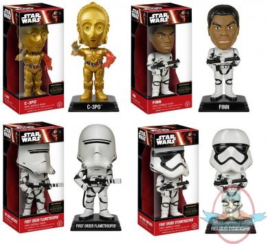 Star Wars The Force Awakens Set of 4 Wacky Wobblers Funko