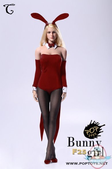 POP toys 1:6 Accessory Sexy Waitress Bunny Girl Suit Red POP-F25C POP toys 1:6 Accessory Sexy Waitress Bunny Girl Suit Red POP-F25C