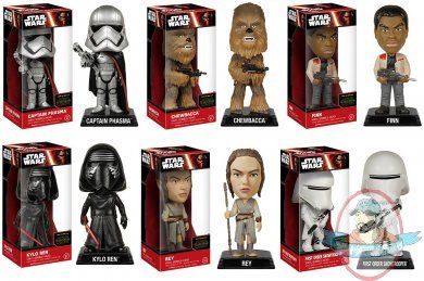 Star Wars The Force Awakens Set of 6 Wacky Wobblers Funko