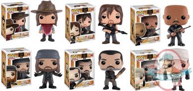Pop! Television Walking Dead Set of 6 Vinyl Figures Funko