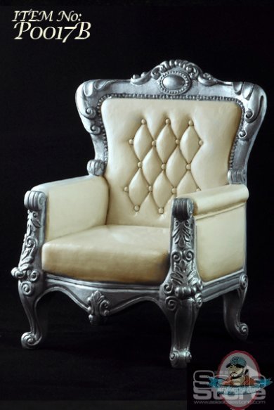 Scale Store 1/6 Chair (Silver & Coriaceous White)