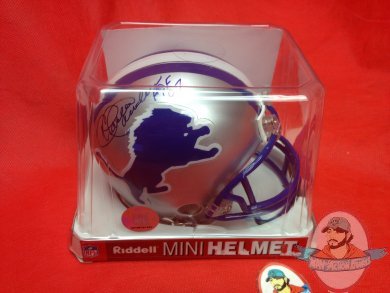 Charlie Sanders Hall of Fame Autographed NFL Mini Helmet by Riddell
