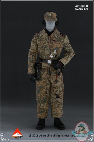 1:6 WWII Oak Leaf Pattern SS Tank crew overalls set AL-10008D
