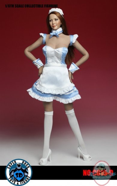 Super Duck 1/6 Figure Accessories Maid in Baby Blue SUD-C015D