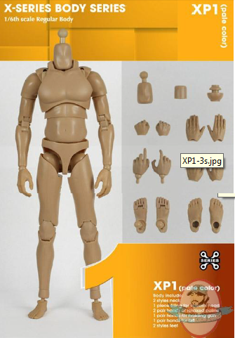 ZC World 1:6 Action Figure Accessories X-Series Body Series Pale