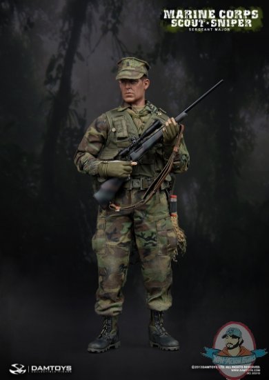 1/6 Scale Marine Corps Scout Sniper “Sergeant Major” Dam Toys 