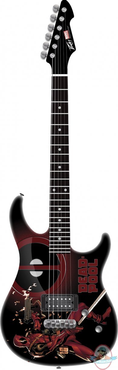 Marvel Comics Rockmaster Electric Deadpool Guitar by Peavey Electronics
