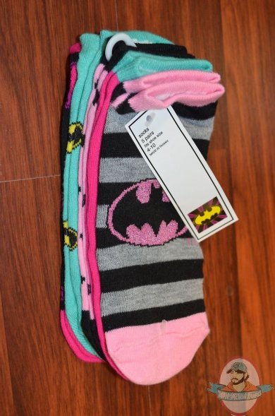 Dc Superheroes Batman Logo Batgirl Pink 5Pack Socks DCX0022S5A