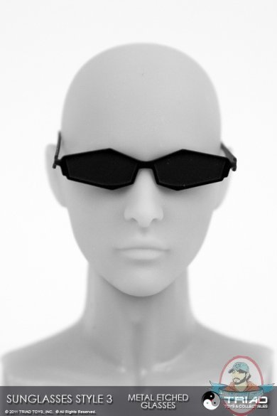 1/6 Scale Metal Etched Sunglasses Style3 for 12 in Figures Triad Toys