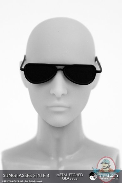 1/6 Sc Metal Etched Sunglasses Style4 For 12 inch Figures Triad Toys