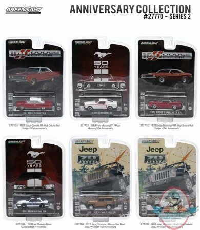 1:64 Anniversary Collection Series 2 Set of 6 Greenlight 1:64 Anniversary Collection Series 2 Set of 6 Greenlight