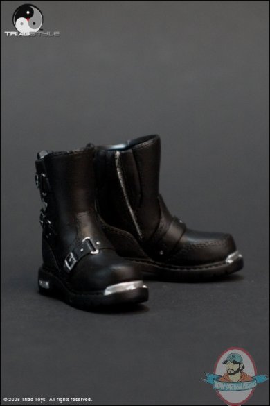 1/6 Scale Female Biker Boots for 12 inch Figures by Triad Toys