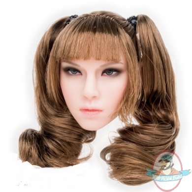 1:6 Flirty Girl Double Ponytails Hair Cut HeadSculpt FGC-2015-15H
