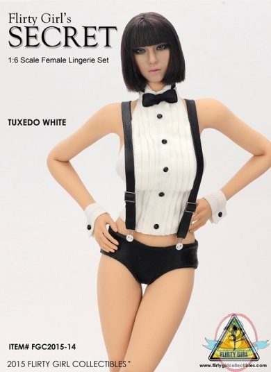 Flirty Girl’s Secret 1:6 Accessories Tuxedo Lingerie White FGC-2015-14