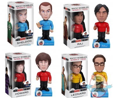 Star Trek Big Bang Theory Wacky Wobbler Set of 4 by Funko