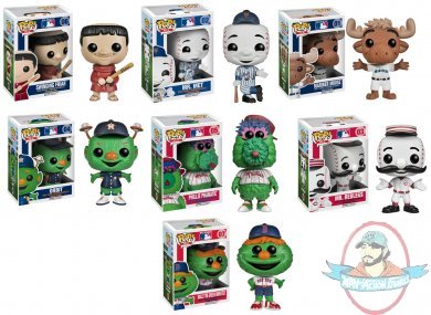 Pop! MLB Major League Baseball Mascots Set of 7 Figures by Funko