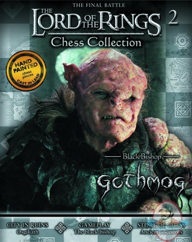 Lord of The Rings Chess Fig Coll Mag #2 Gothmog Black Bishop Eaglemoss