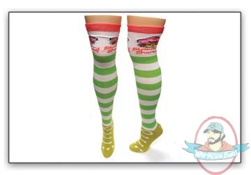 SSC Face Green White Stripe Over Knee Sock