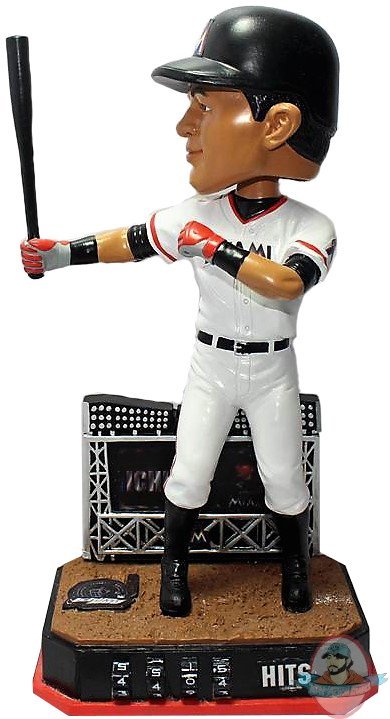 MLB Ichiro Suzuki Miami Marlins Total Hits Bobblehead Forever        