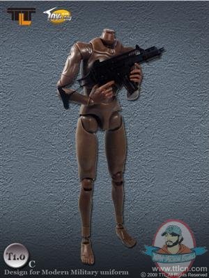 1:6 Scale True Type Body Male T1.0C Black by Toys City
