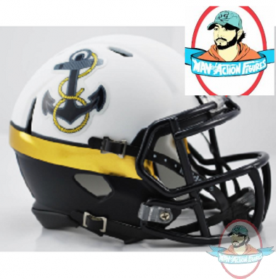 NCAA Navy Midshipmen Mini Speed Football Helmet Riddell NCAA Navy Midshipmen Mini Speed Football Helmet Riddell