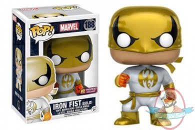 Pop! Marvel Iron Fist Gold Previews Exclusive #188 Vinyl Figure Funko