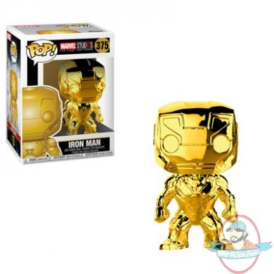 Pop! Marvel Studios 10 Iron Man Chrome #375 Vinyl Figure by Funko 