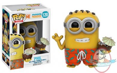 Pop! Movies Minions Paradise Minion Phil #120 Vinyl Figure by Funko