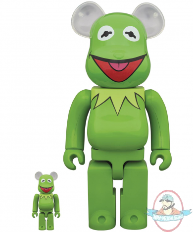 Muppets Kermit The Frog Bearbrick 400% & 100% 2 Pack Medicom Muppets Kermit The Frog Bearbrick 400% & 100% 2 Pack Medicom