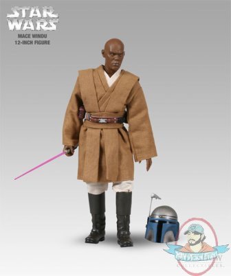 Star Wars Mace Windu Figure Exclusive Sideshow Collectibles (Used)