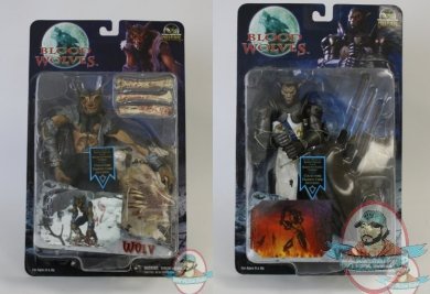 Stan Winston's Blood Wolves Set of 4 7" Figures with Trading Card