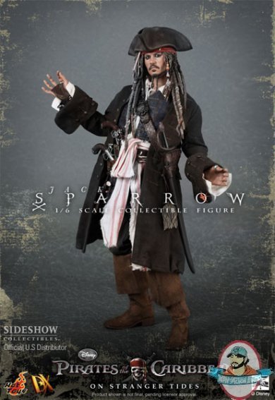 Movie Masterpiece Pirates of Caribbean 1/6 Sc 12"Jack Sparrow Hot Toys