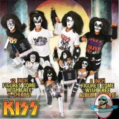 KISS Action Figures Series One Complete Set of all 8 Figures 8 & 12 In KISS Action Figures Series One Complete Set of all 8 Figures 8 & 12 In